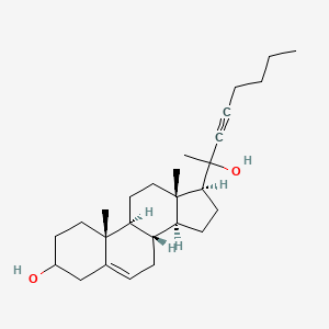 molecular formula C27H42O2 B1259709 (8S,9S,10R,13S,14S,17S)-17-(2-hydroxyoct-3-yn-2-yl)-10,13-dimethyl-2,3,4,7,8,9,11,12,14,15,16,17-dodecahydro-1H-cyclopenta[a]phenanthren-3-ol 