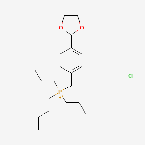 Tributyl{[4-(1,3-dioxolan-2-yl)phenyl]methyl}phosphanium chloride