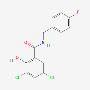 Benzamide, 3,5-dichloro-N-[(4-fluorophenyl)methyl]-2-hydroxy-