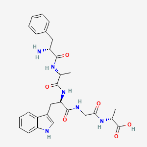 molecular formula C28H34N6O6 B12597191 D-Phenylalanyl-D-alanyl-D-tryptophylglycyl-D-alanine CAS No. 644997-33-1