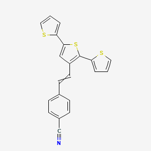 4-[2-(2,5-Dithiophen-2-ylthiophen-3-yl)ethenyl]benzonitrile