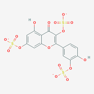 molecular formula C15H7O16S3-3 B1259720 Quercetin 3,3',7-trissulfate(3-) 