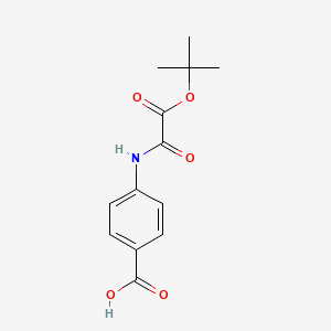 molecular formula C13H15NO5 B12597206 4-[2-tert-Butoxy(oxo)acetamido]benzoic acid CAS No. 614760-53-1