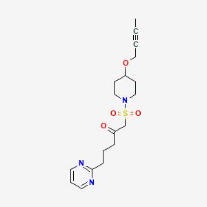 1-{4-[(But-2-yn-1-yl)oxy]piperidine-1-sulfonyl}-5-(pyrimidin-2-yl)pentan-2-one