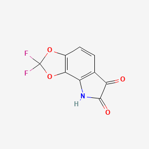 molecular formula C9H3F2NO4 B12597236 2,2-Difluoro-8H-1,3-dioxa-8-aza-AS-indacene-6,7-dione CAS No. 902137-99-9