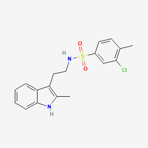 3-chloro-4-methyl-N-[2-(2-methyl-1H-indol-3-yl)ethyl]benzenesulfonamide