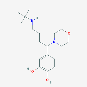 molecular formula C18H30N2O3 B12597261 4-[4-(tert-Butylamino)-1-(morpholin-4-yl)butyl]benzene-1,2-diol CAS No. 646520-38-9