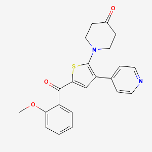 1-[5-(2-Methoxybenzoyl)-3-(pyridin-4-yl)thiophen-2-yl]piperidin-4-one