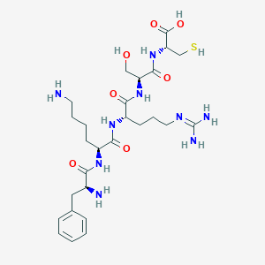 molecular formula C27H45N9O7S B12597269 L-Phenylalanyl-L-lysyl-N~5~-(diaminomethylidene)-L-ornithyl-L-seryl-L-cysteine CAS No. 650610-31-4