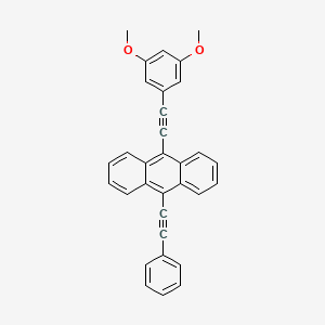 molecular formula C32H22O2 B12597281 9-[(3,5-Dimethoxyphenyl)ethynyl]-10-(phenylethynyl)anthracene CAS No. 878475-17-3