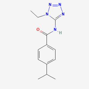 molecular formula C13H17N5O B12597287 N-(1-Ethyl-1H-tetrazol-5-yl)-4-(propan-2-yl)benzamide CAS No. 638146-73-3