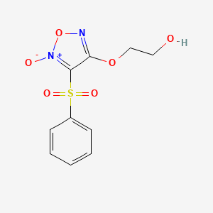 2-{[4-(Benzenesulfonyl)-5-oxo-1,2,5lambda~5~-oxadiazol-3-yl]oxy}ethan-1-ol