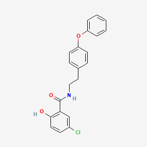 molecular formula C21H18ClNO3 B12597322 5-Chloro-2-hydroxy-N-[2-(4-phenoxyphenyl)ethyl]benzamide CAS No. 648922-91-2