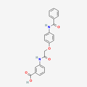 3-[2-(4-Benzamidophenoxy)acetamido]benzoic acid