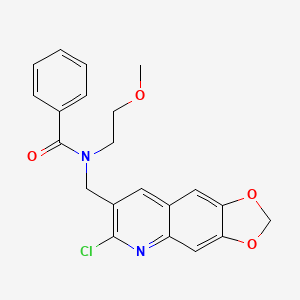 N-[(6-Chloro[1,3]dioxolo[4,5-g]quinolin-7-yl)methyl]-N-(2-methoxyethyl)benzamide