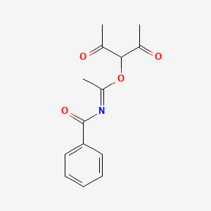 molecular formula C14H15NO4 B12597349 2,4-Dioxopentan-3-yl (1E)-N-benzoylethanimidate CAS No. 917598-75-5