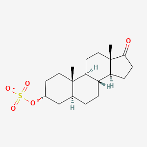 molecular formula C19H29O5S- B1259735 3alpha-Sulfooxy-5alpha-androstan-17-one 