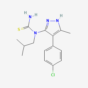 N-[4-(4-Chlorophenyl)-5-methyl-1H-pyrazol-3-yl]-N-(2-methylpropyl)thiourea