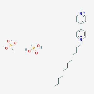 1-Dodecyl-4-(1-methylpyridin-1-ium-4-yl)pyridin-1-ium;methyl-dioxido-oxo-lambda5-phosphane;methylphosphonic acid