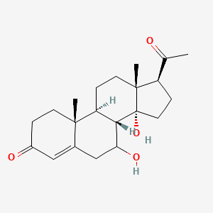 (8S,9S,10R,13R,14R,17S)-17-acetyl-7,14-dihydroxy-10,13-dimethyl-2,6,7,8,9,11,12,15,16,17-decahydro-1H-cyclopenta[a]phenanthren-3-one