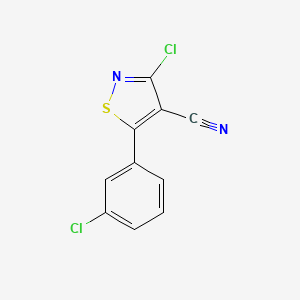 molecular formula C10H4Cl2N2S B12597385 4-Isothiazolecarbonitrile, 3-chloro-5-(3-chlorophenyl)- CAS No. 647016-62-4