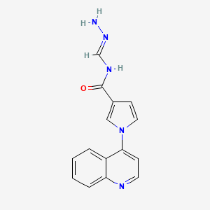 molecular formula C15H13N5O B12597399 N-[(E)-hydrazinylidenemethyl]-1-quinolin-4-ylpyrrole-3-carboxamide 