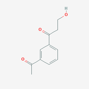 molecular formula C11H12O3 B12597414 1-(3-Acetylphenyl)-3-hydroxypropan-1-one CAS No. 648416-50-6