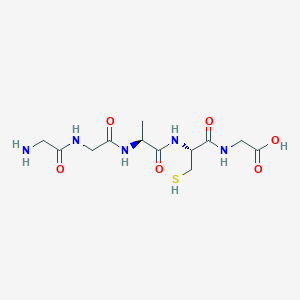 molecular formula C12H21N5O6S B12597417 Glycylglycyl-L-alanyl-L-cysteinylglycine CAS No. 651031-98-0