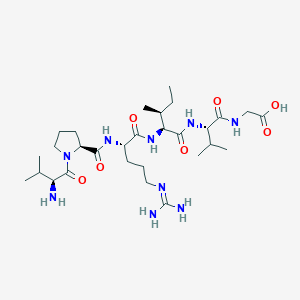 molecular formula C29H53N9O7 B12597433 L-Valyl-L-prolyl-N~5~-(diaminomethylidene)-L-ornithyl-L-isoleucyl-L-valylglycine CAS No. 642410-25-1