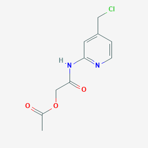 molecular formula C10H11ClN2O3 B12597446 2-{[4-(Chloromethyl)pyridin-2-yl]amino}-2-oxoethyl acetate CAS No. 872706-96-2