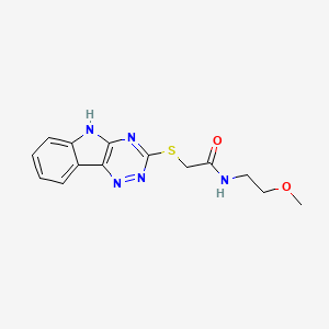 Acetamide,N-(2-methoxyethyl)-2-(2H-1,2,4-triazino[5,6-B]indol-3-ylthio)-