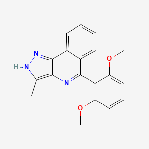 molecular formula C19H17N3O2 B12597458 1H-Pyrazolo[4,3-c]isoquinoline, 5-(2,6-dimethoxyphenyl)-3-methyl- CAS No. 645417-73-8