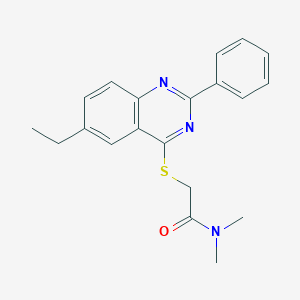 2-[(6-Ethyl-2-phenyl-4-quinazolinyl)sulfanyl]-N,N-dimethylacetamide