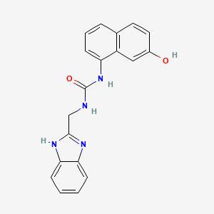 Urea, N-(1H-benzimidazol-2-ylmethyl)-N'-(7-hydroxy-1-naphthalenyl)-