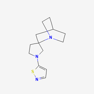 Spiro[1-azabicyclo[2.2.2]octane-2,3'-pyrrolidine], 1'-(5-isothiazolyl)-