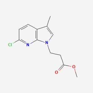 1H-Pyrrolo[2,3-b]pyridine-1-propanoic acid, 6-chloro-3-methyl-, methyl ester