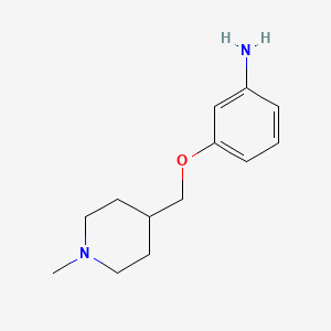 molecular formula C13H20N2O B12597500 3-[(1-Methylpiperidin-4-yl)methoxy]aniline CAS No. 646528-45-2