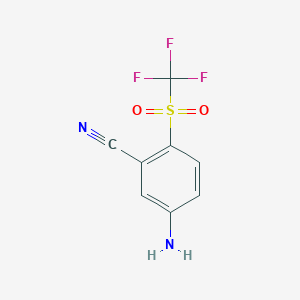 5-Amino-2-(trifluoromethylsulfonyl)benzonitrile