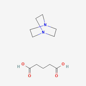 molecular formula C11H20N2O4 B12597520 1,4-Diazabicyclo[2.2.2]octane;pentanedioic acid CAS No. 650631-68-8