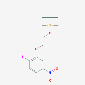 molecular formula C14H22INO4Si B12597528 tert-Butyl[2-(2-iodo-5-nitrophenoxy)ethoxy]dimethylsilane CAS No. 874336-02-4