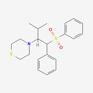 4-[1-(Benzenesulfonyl)-3-methyl-1-phenylbutan-2-yl]thiomorpholine