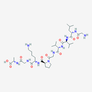 molecular formula C36H64N10O10 B12597535 L-Alanine, glycyl-L-leucyl-L-valyl-L-valylglycyl-L-prolyl-L-lysylglycyl- CAS No. 646061-83-8