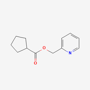 molecular formula C12H15NO2 B12597536 Cyclopentanecarboxylic acid, 2-pyridinylmethyl ester CAS No. 634199-57-8