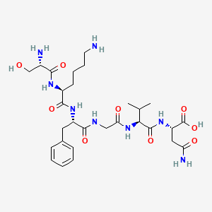 molecular formula C29H46N8O9 B12597540 L-Seryl-L-lysyl-L-phenylalanylglycyl-L-valyl-L-asparagine CAS No. 913178-48-0