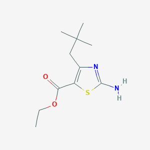 Ethyl 2-amino-4-(2,2-dimethylpropyl)-1,3-thiazole-5-carboxylate