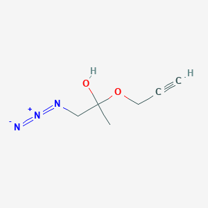 molecular formula C6H9N3O2 B12597567 1-Azido-2-[(prop-2-yn-1-yl)oxy]propan-2-ol CAS No. 874810-50-1