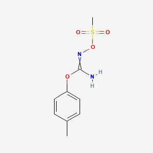 molecular formula C9H12N2O4S B12597590 4-Methylphenyl N'-[(methanesulfonyl)oxy]carbamimidate CAS No. 651306-36-4