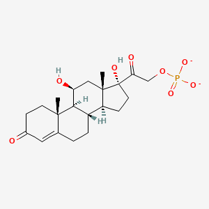 molecular formula C21H29O8P-2 B1259761 Cortisol phosphate(2-) 