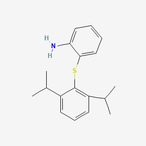 molecular formula C18H23NS B12597620 2-{[2,6-Di(propan-2-yl)phenyl]sulfanyl}aniline CAS No. 872513-59-2