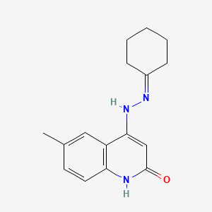 4-(2-Cyclohexylidenehydrazinyl)-6-methylquinolin-2(1H)-one